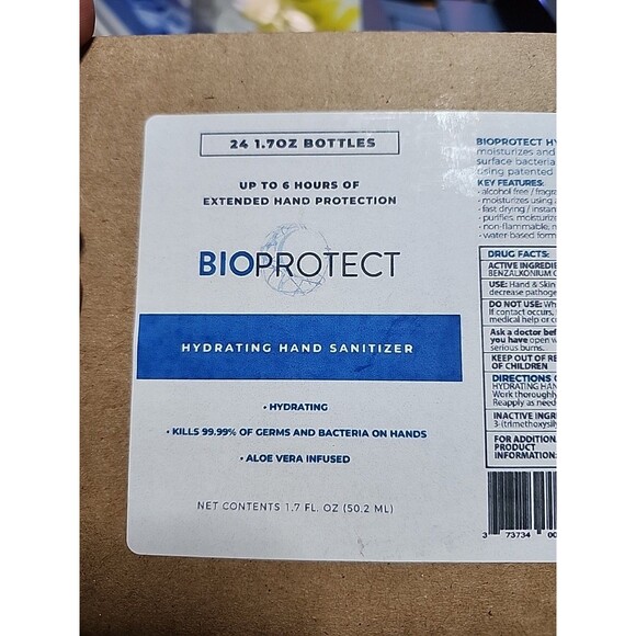BioProtect Hydrating Hand Sanitizer Foam 1.7 oz Aloe Vera Alcohol-Free - Picture 6 of 8